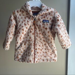 Patagonia Baby Fur Animal Print Jacket Size 6-12M
